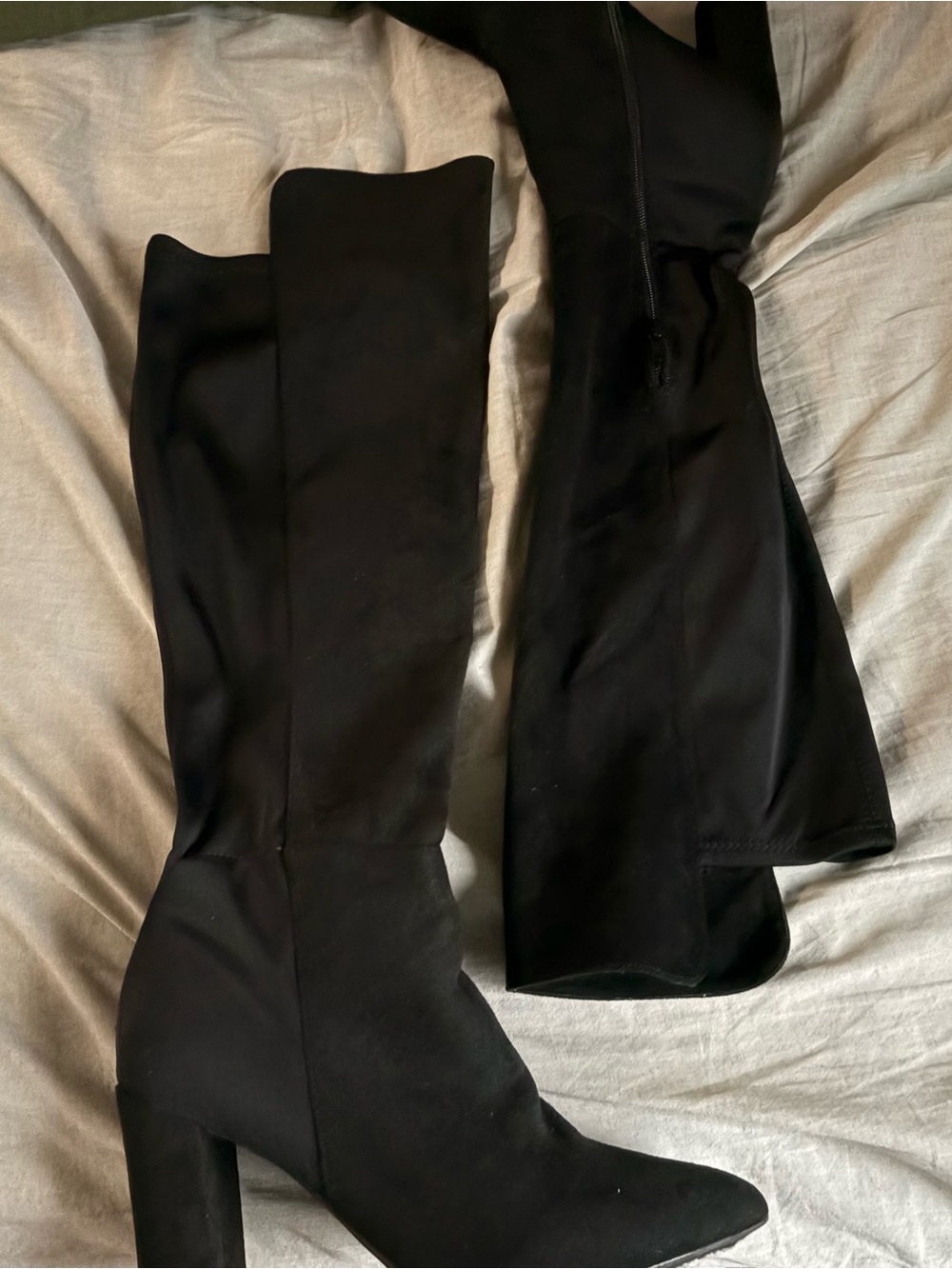 DSW Black Over-the-Knee Block Heel Boots